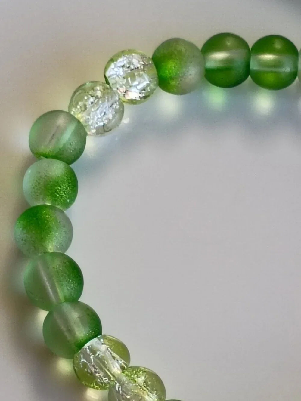 Green Star Kids Bracelet | Handmade Beaded Bracelet | 5.5